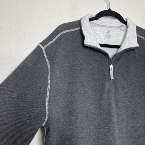 True Grit Pullover XXL Charcoal Daybreak Quarter Zip Warm Winter Outerwear Golf - Picture 3 of 10